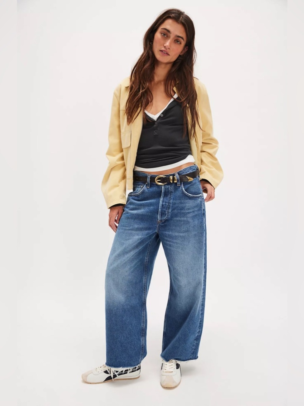 New Citizens of Humanity Ayla Raw Hem Crop Jeans Chaya Wash Free People
